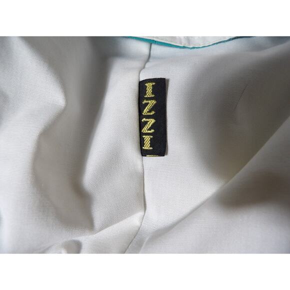 Vintage Izzi Winter Jacket Puffer Womens Large 12/14 White Blue Teal 80s 90s - Picture 8 of 16